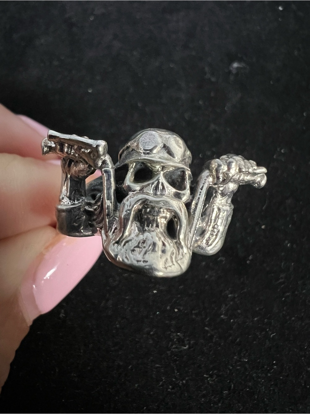 925 STERLING BIKER RING SIZE 11